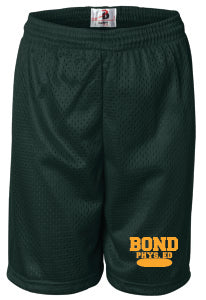 green gym shorts for C.J. Bond Elementary