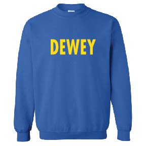 PreK-Through 6th Grade Dewey School Gym Sweatshirts