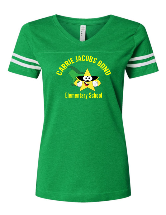 C.J. Bond Elementary Staff Ladies Football Tee