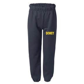 7th and 8th Grade Dewey School Gym Sweatpants Blue