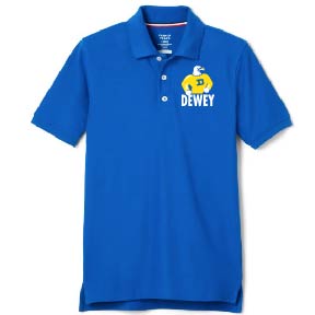 PreK-Through 6th Grade Royal Blue Short Sleeve Polo Shirt