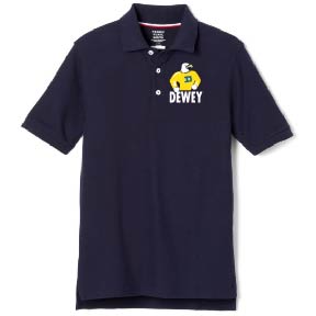 7th and 8th Grade Navy Blue Short Sleeve Polo Shirt