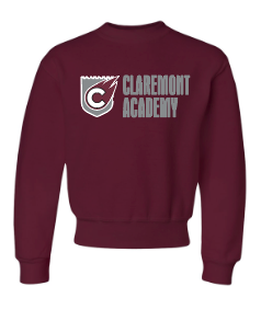 Claremont School Gym Sweatshirts Maroon